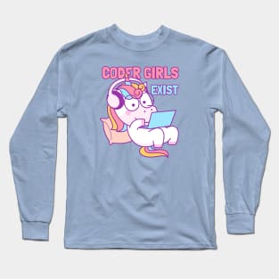 Coder girls exist Long Sleeve T-Shirt